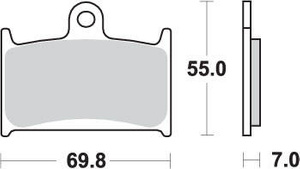 SBS KLOCKI HAMULCOWE KH145 / KH236 STREET EXCEL SINTER SUZUKI RF 900 '94-'97, GSF 1200 BANDIT '97-'00 KOLOR ZŁOTY