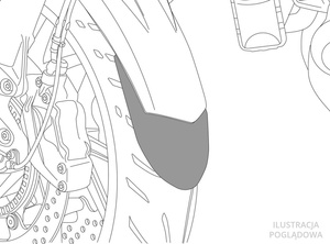 Przedłużenie błotnika do Kawasaki Z900 17-24 (przednie)