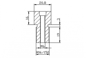 Adapter lusterek PUIG Hi-Tech IV / Tracker (9583P, lewy lub prawy)