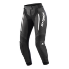 Damskie spodnie motocyklowe skórzane sportowe Shima MIURA 2.0 czarny/biały