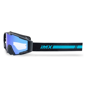 Gogle motocyklowe IMX Sand Black Matt/Blue - Szyba Blue Iridium + Clear (2 Szyby W Zestawie)