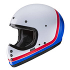 Kask motocyklowy integralny custom cruiser HJC V60 Scoby biały/czerwony/niebieski