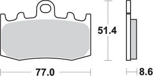 SBS KLOCKI HAMULCOWE KH335 STREET EXCEL SINTER KOLOR ZŁOTY PASUJE DO: BMW R850/1100/1150/1200, K1200/1300 PRZÓD