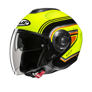 Kask motocyklowy otwarty HJC I40N Linia żółty/czarny