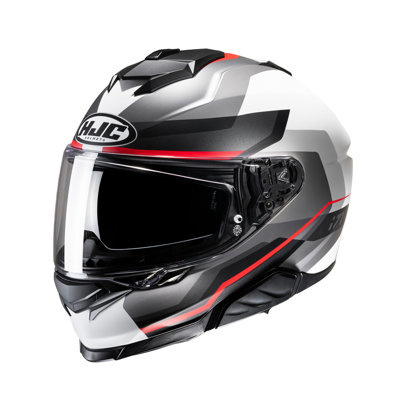 Kask motocyklowy integralny HJC I71 Nior szary/czerwony