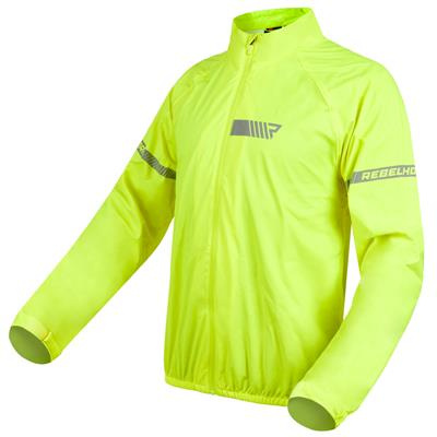 Kurtka przeciwdeszczowa odblaskowa motocyklowa Rebelhorn OCEAN żółty fluo unisex