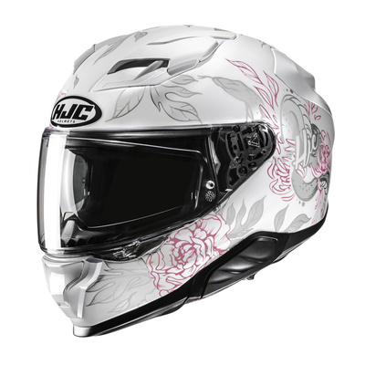 Kask motocyklowy integralny HJC F71 Eliz biały/różowy